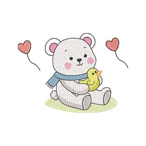Ursinho Cute com Patinho (Pontos Leves)