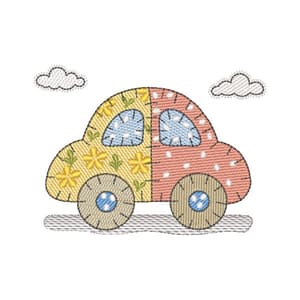 Carro Infantil Patchwork (Pontos Leves)