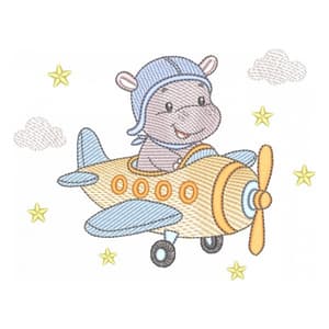 Hipopótamo Aviador (Pontos Leves)