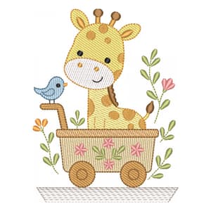 Girafa Cute no Carrinho (Pontos Leves)