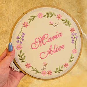 Moldura Floral com Nome