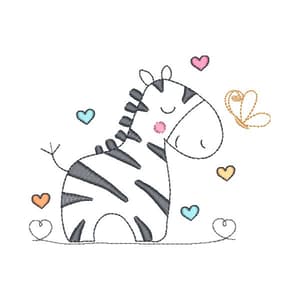 Safari Delicado Zebra (Em Contorno)