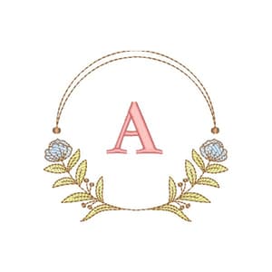Moldura Floral com Fonte Garamond (Pontos Leves)