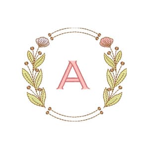 Moldura Floral com Fonte Copperplate (Pontos Leves)