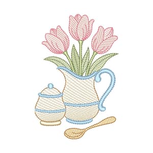 Jarra com Tulipa (Pontos Leves)