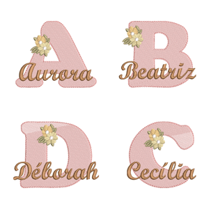  Alfabeto com Floral