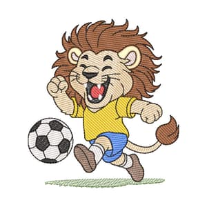 Leão Jogando Futebol (Pontos Leves)