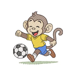 Macaquinho Jogando Futebol (Pontos Leves)