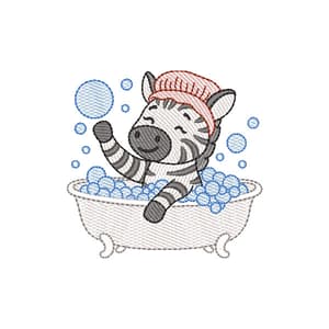 Zebra Banheira (Pontos Leves)