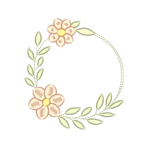 Moldura Folhas e Flores
