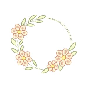 Moldura Folhas e Flores