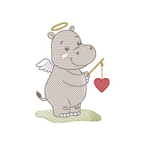 Hipopotamo Anjo Fofo (Pontos Leves)