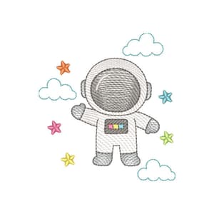 Astronauta Colorido (Pontos Leves)