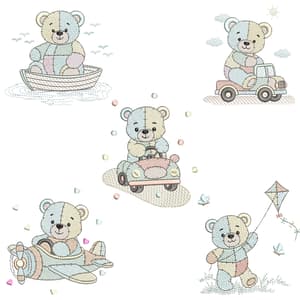 Ursinhos Patchwork  (Pontos Leves)