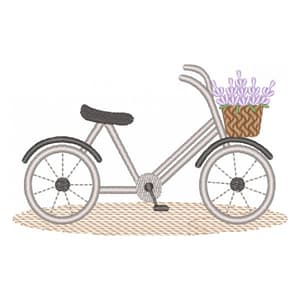 Bicicleta com Cesta de Lavandas (Pontos Leves)