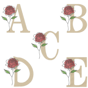  Alfabeto com uma Rosa (Pontos Leves)
