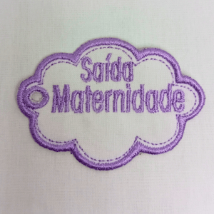 Chaveiro Saída Maternidade com Nome (Projeto Bastidor - Aplique)