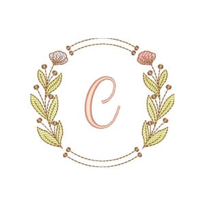 Letra C Alfabeto Moldura Fonte Baby Catherina (Pontos Leves)