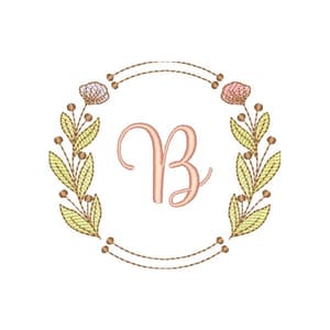 Letra B Alfabeto Moldura Fonte Baby Catherina (Pontos Leves)