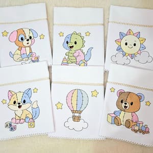  Animais Cute em Patchwork (Pontos Leves)
