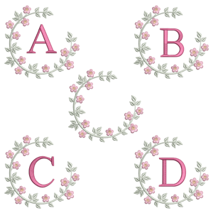  Alfabeto Moldura Floral