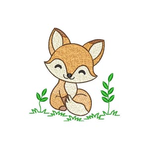 Raposa em grama
