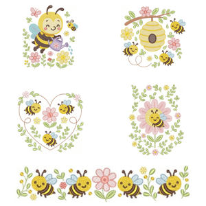  Abelhinhas com Floral (Pontos Leves)
