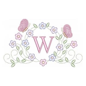 Moldura Floral com Borboleta