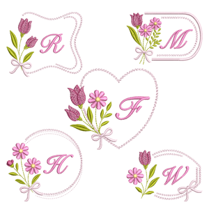  Molduras Floral Delicada (Pontos Leves)