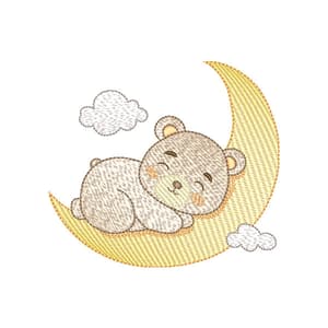 Ursinho Deitado na Lua (Pontos Leves)