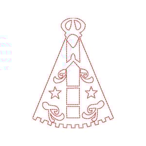 Nossa Senhora Aparecida- Símbolos de Fé (Redwork)