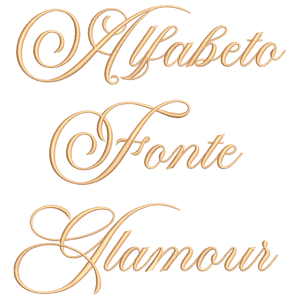  Alfabeto Fonte Glamour