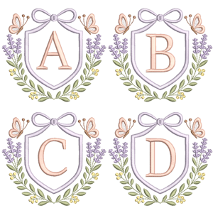  Alfabeto com Moldura e Lavanda