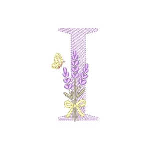  Monograma de Lavanda com Letra I (Pontos Leves)