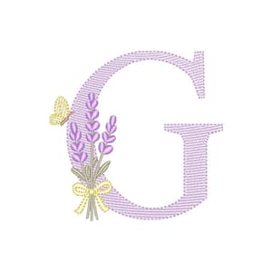  Monograma de Lavanda com Letra G (Pontos Leves)