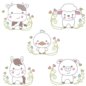  Fazendinha Cute (Em Contorno)