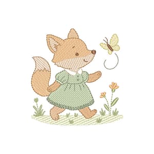 Raposa Vintage no Jardim (Pontos Leves)
