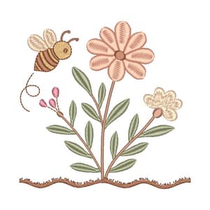 Jardim Floral Boho com Abelhinha