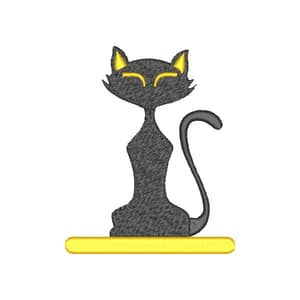 Gato Preto Olhos Fechados
