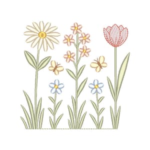Jardim delicado com Borboletas (Pontos Leves)