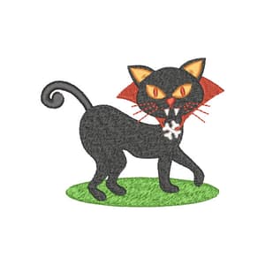 Halloween Gato Preto com Capa