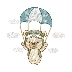Ursinho Aviador com Paraquedas (Pontos Leves)