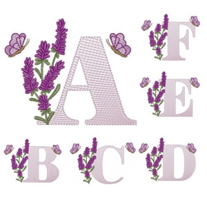  Alfabeto Inicial Lavanda (Pontos Leves)