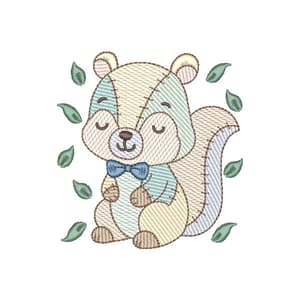 Esquilo Menino Patchwork (Pontos Leves)