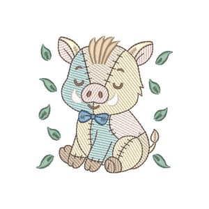 Javali Menino Patchwork (Pontos Leves)