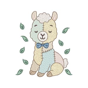 Lhama Menino Patchwork (Pontos Leves)