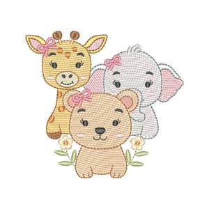 Trio Safari Menina (Pontos Leves)