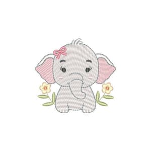 Elefante Menina (Pontos Leves)