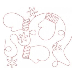 Luva de Natal (Quilting)