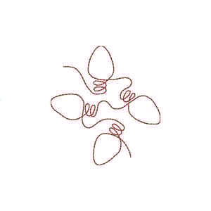 Luzes de Natal (Redwork)